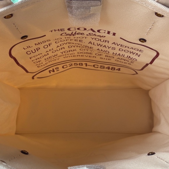 ☕️🍩☕️ THE COACH COFFEE SHOP TOTE ☕️🍩☕️ NWT ☕️🍩☕️ - Picture 15 of 16